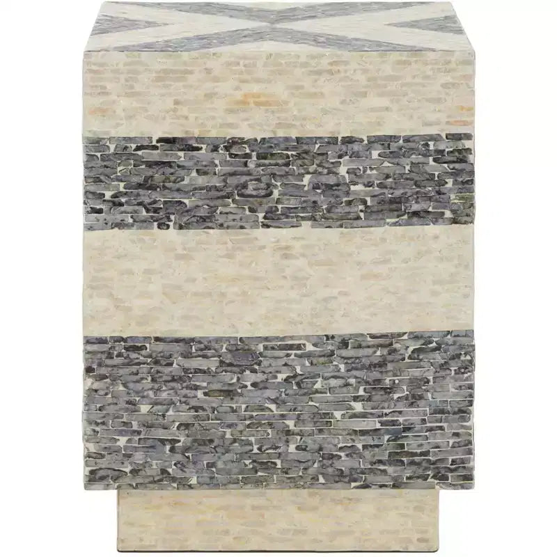 Sgabello d'accento quadrato imbottito con ripiano trapuntato e gambe in metallo color oro