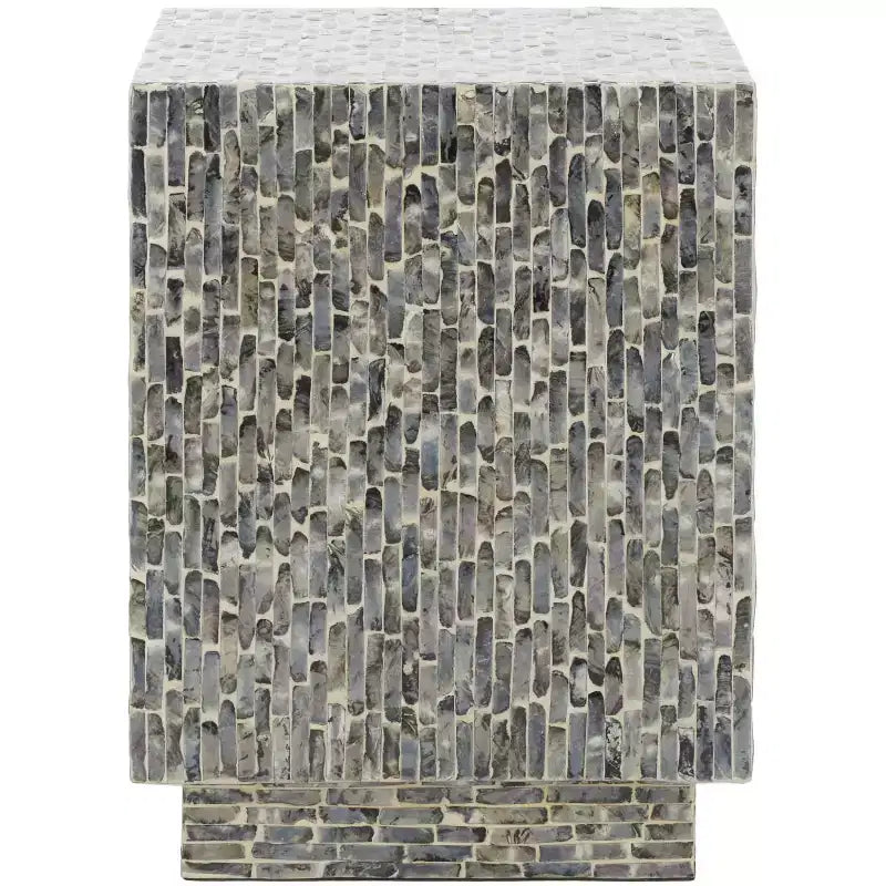 Sgabello d'accento quadrato imbottito con ripiano trapuntato e gambe in metallo color oro