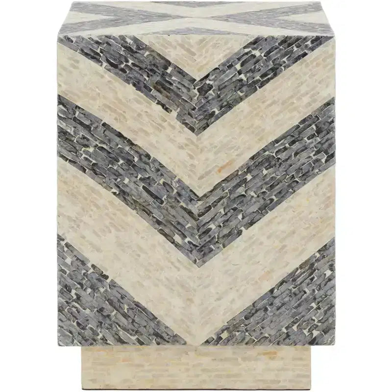 Sgabello d'accento quadrato imbottito con ripiano trapuntato e gambe in metallo color oro