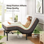 Base per letto regolabile Twin XL con inclinazione testa e piedi, luce notturna, telecomando wireless, 4 porte USB e 4 opzioni di altezza