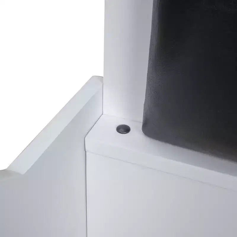 Letto a piattaforma a forma di auto da corsa con luci LED e schienale imbottito, dimensioni singole, bianco