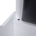 Letto a piattaforma a forma di auto da corsa con luci LED e schienale imbottito, dimensioni singole, bianco