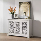 Credenza antica da 43,3 pollici con 3 ante intagliate
