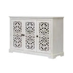 Credenza antica da 43,3 pollici con 3 ante intagliate
