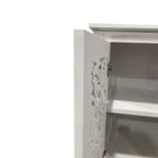 Credenza antica da 43,3 pollici con 3 ante intagliate