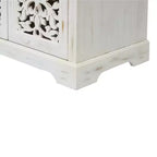 Credenza antica da 43,3 pollici con 3 ante intagliate
