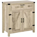 Modern Farmhouse Sideboard with Storage, Buffet Cabinet with 2 Barn Doors and Drawer for Dining Room