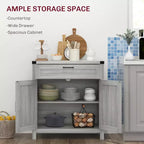 Madia moderna stile Farmhouse con contenitore, mobiletto a buffet con 2 ante scorrevoli stile fienile e cassetto per sala da pranzo