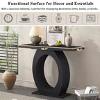 Consolle Elegante con Base a Forma di Uovo, Tavolo da Ingresso con Piano Resistente e Spesso, Tavolino d'Appoggio per Ingresso, Soggiorno