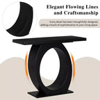 Consolle Elegante con Base a Forma di Uovo, Tavolo da Ingresso con Piano Resistente e Spesso, Tavolino d'Appoggio per Ingresso, Soggiorno