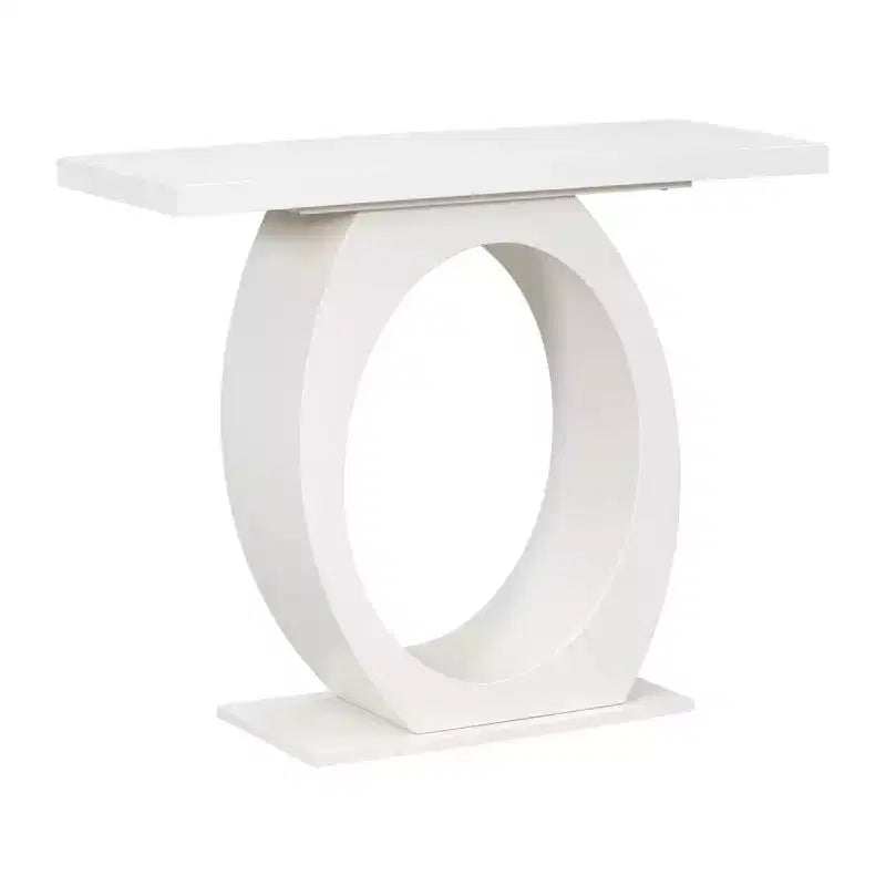 Consolle Elegante con Base a Forma di Uovo, Tavolo da Ingresso con Piano Resistente e Spesso, Tavolino d'Appoggio per Ingresso, Soggiorno