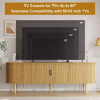 Mobile TV con contenitore, mobile multimediale in rovere, centro d'intrattenimento contemporaneo, adatto a soggiorni, camere da letto e corridoi.