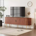 Mobile TV con contenitore, mobile multimediale in rovere, centro d'intrattenimento contemporaneo, adatto a soggiorni, camere da letto e corridoi.