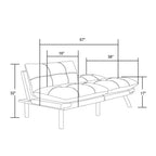 Divano Letto Trasformabile Pieghevole Moderno per Soggiorno, Camera da Letto e Piccoli Spazi - Beige
