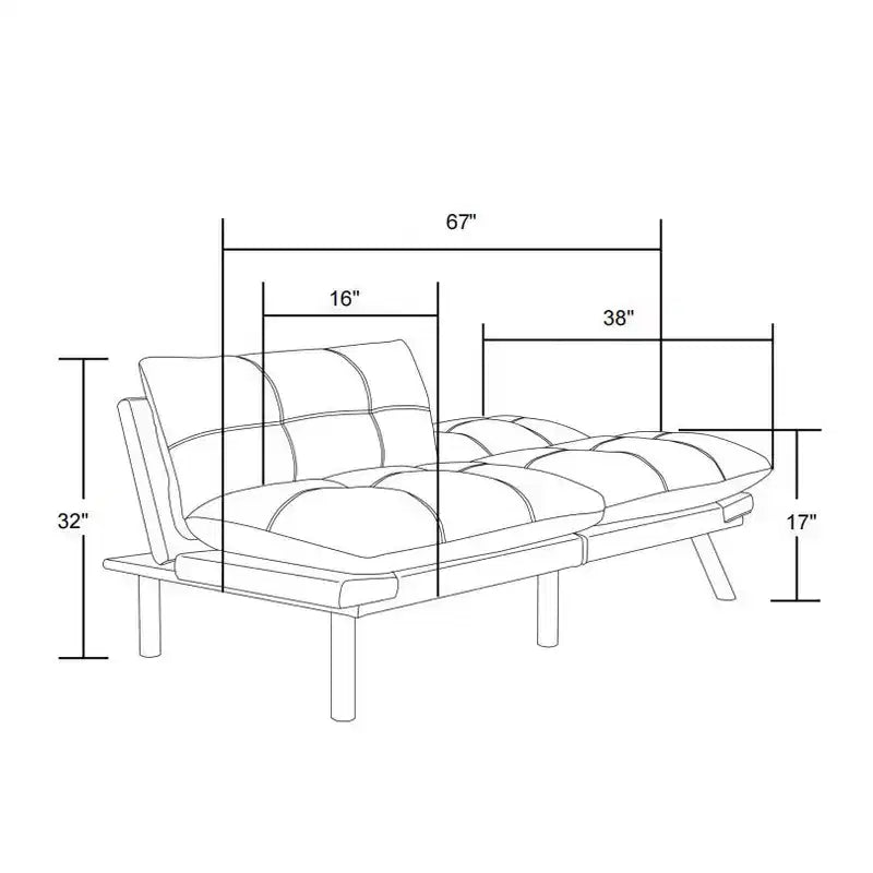 Divano Letto Trasformabile Pieghevole Moderno per Soggiorno, Camera da Letto e Piccoli Spazi - Beige