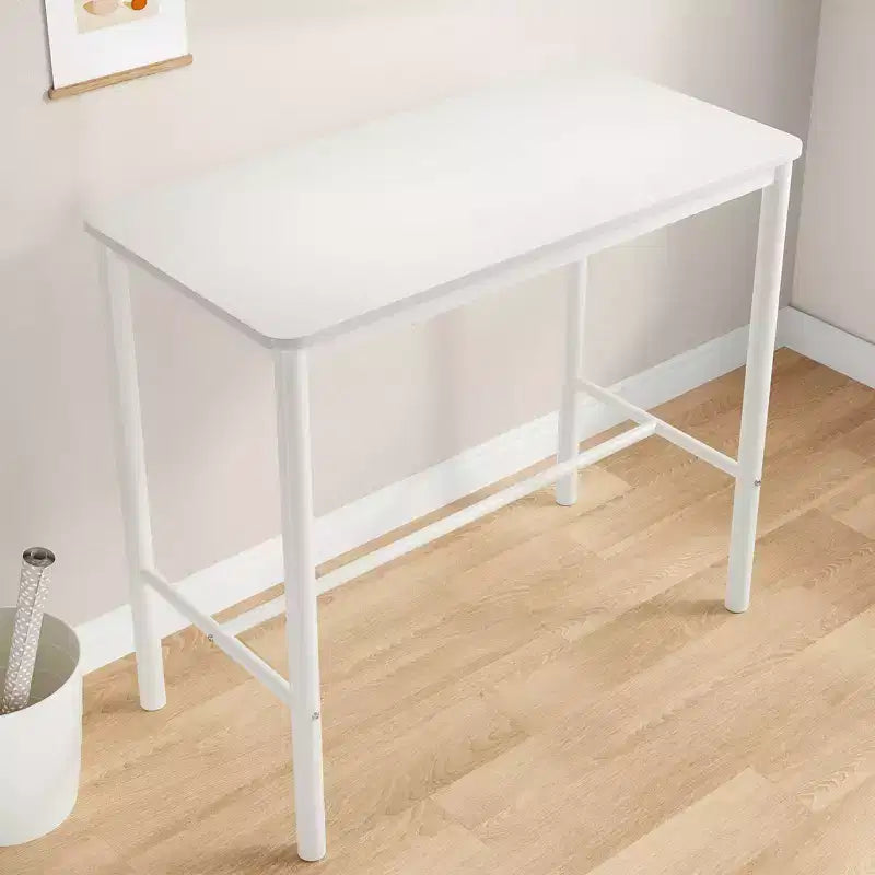 Scrivania rettangolare regolabile in altezza con telaio in metallo e ampio piano d'appoggio per ufficio, soggiorno o camera da letto