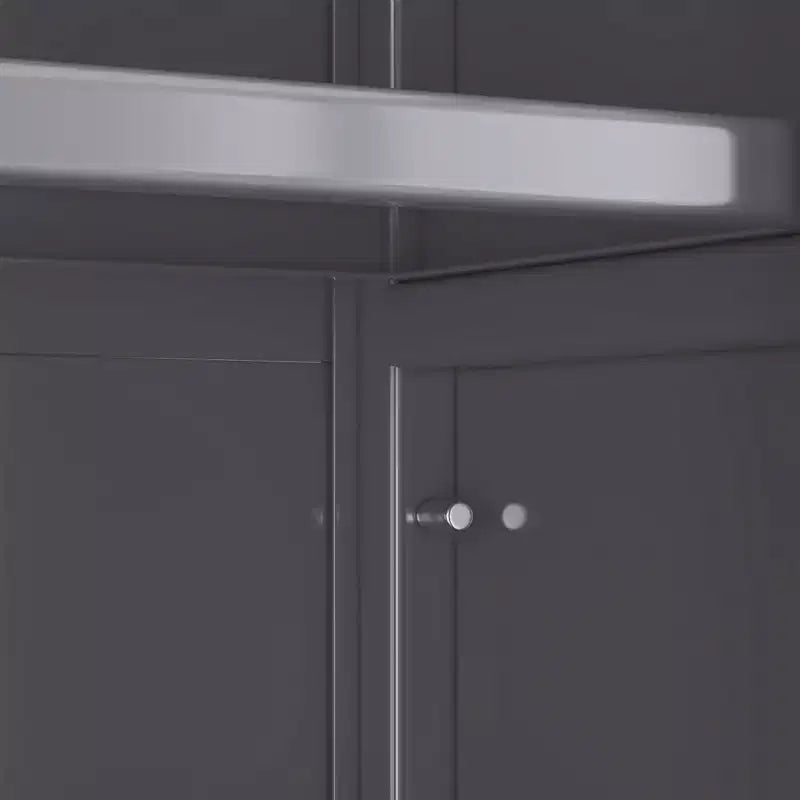 Mobile Dispensa Cucina, Dispensa Indipendente con Ruote in Lega, Armadietto Dispensa per Alimenti con Capacità di Carico Grigio Taglia Unica
