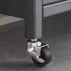 Mobile Dispensa Cucina, Dispensa Indipendente con Ruote in Lega, Armadietto Dispensa per Alimenti con Capacità di Carico Grigio Taglia Unica