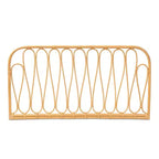 Testata a muro Queen Size in rattan Carrick, marrone naturale - Non è necessaria la base del letto