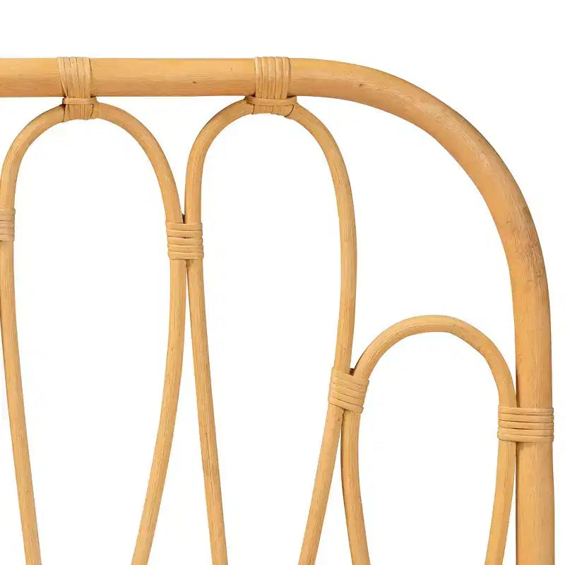 Testata a muro Queen Size in rattan Carrick, marrone naturale - Non è necessaria la base del letto