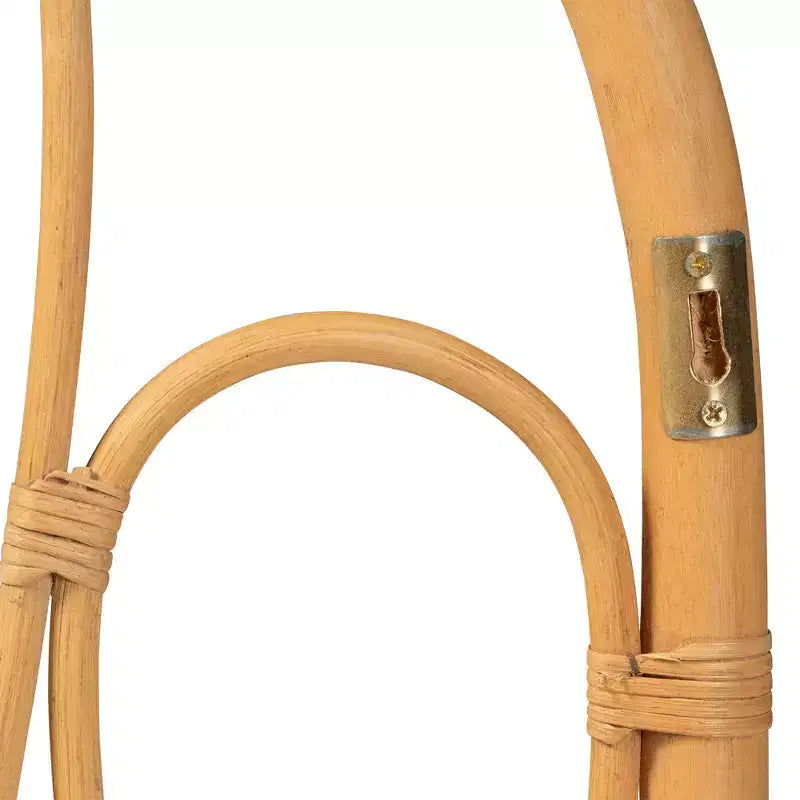 Testata a muro Queen Size in rattan Carrick, marrone naturale - Non è necessaria la base del letto
