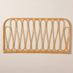 Testata a muro Queen Size in rattan Carrick, marrone naturale - Non è necessaria la base del letto